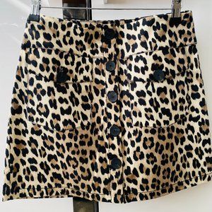 Mango mini skirt leopard print size S